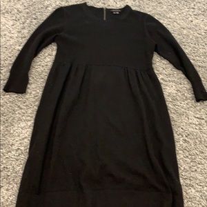 Black zip-up dress